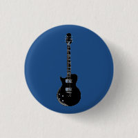 Elektrisk Guitar Blue Black Pop Art