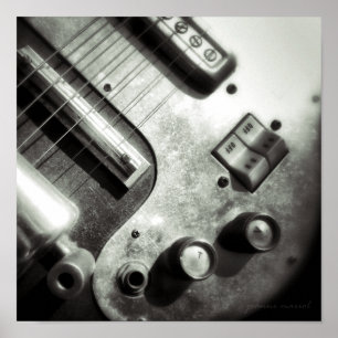 Elektrisk guitar Square-utskrift Poster