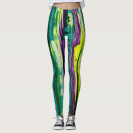 Elektrisk harmoni -hantverksmässig konst Leggings