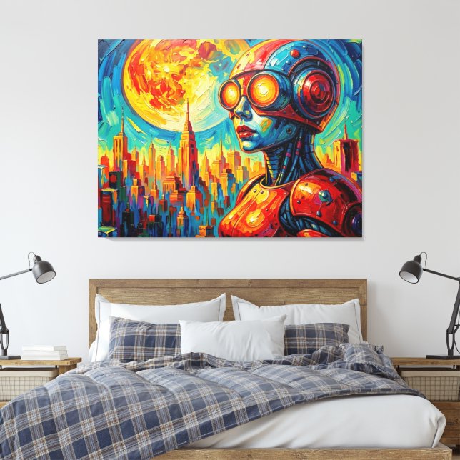 ELEKTRISK HJÄRTSLAG CANVASTRYCK (Insitu (sovrum))