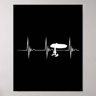 Elektrisk Hydrofoil Surfbräda Efoil Heartbeat Ekg  Poster