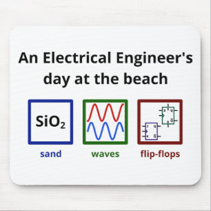 Elektrisk ingenjör dag på stranden musmatta