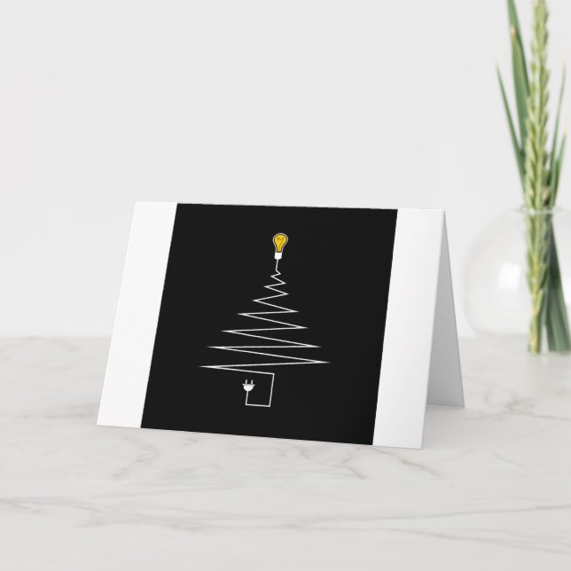 Elektrisk julgran helgkort (Framsida)