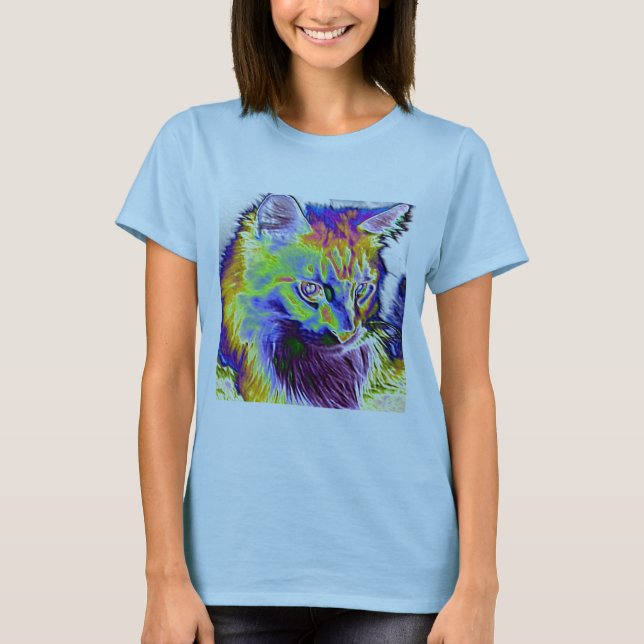 Elektrisk katt t-shirt (Framsida)