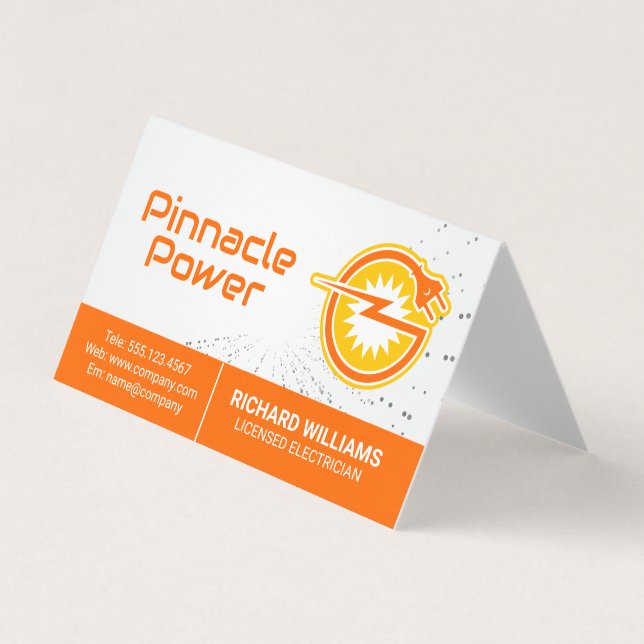 Elektrisk kontakt | Power Energy-logotyp Visitkort (Framsida)