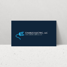 ELEKTRISK LOGOTYP MODERN-AFFÄRSKORT I BLUE VISITKORT