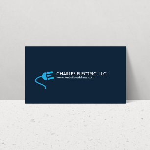 ELEKTRISK LOGOTYP MODERN-AFFÄRSKORT I BLUE VISITKORT