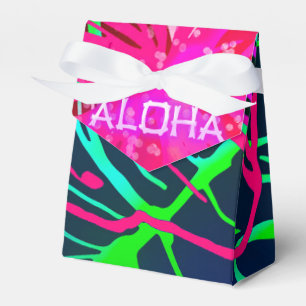 Elektrisk Luau Tropisk Natt Neon Aloha Fest Presentaskar