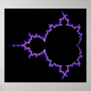 Elektrisk Mandelbrot fastställd affisch