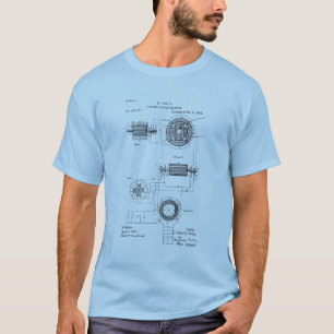 Elektrisk maskin #1 för Tesla dynamo T-shirt
