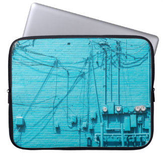 ELEKTRISK METER PÅ BLUE BRICK WALL LAPTOP FODRAL