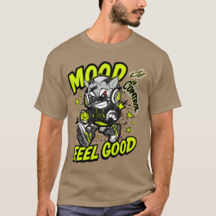 Elektrisk Neon Grön Chibi DJ - Street Style Kläder T Shirt