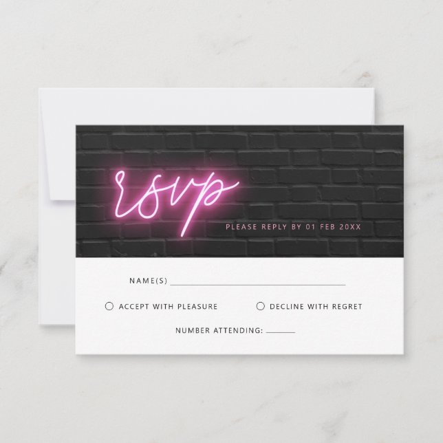 Elektrisk OSA kort för svart och Rosa Neon Glow Li (Framsida)