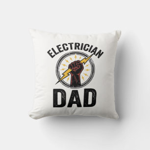 Elektrisk Pappa Vintage Gravyr Vektor Tröja Des Kudde