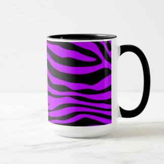 Elektrisk purpurfärgad zebra ränder; Konståkning Mugg
