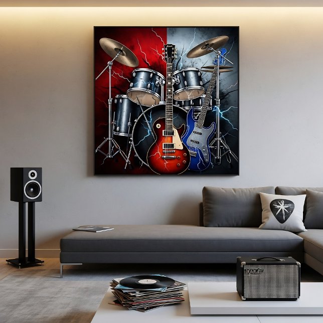 Elektrisk raseri av rock canvastryck (Skapare uppladdad)