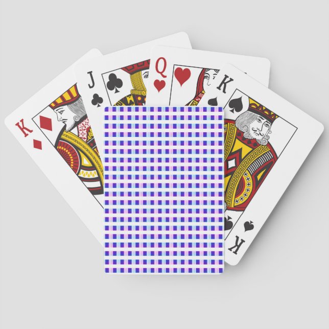 Elektrisk retro, blå och lila. casinokort (Baksidan)
