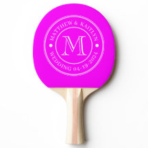 Elektrisk Retro Rosa Bröllopsmonogram