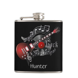 Elektrisk röd stengitarr - svart fickplunta