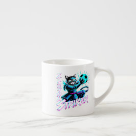 Elektrisk Samuraj Katt Mugg - Perfekt för Anime Fa Espressomugg