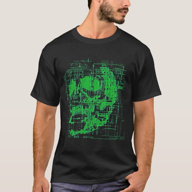 Elektrisk skalle t-shirt (Framsida)