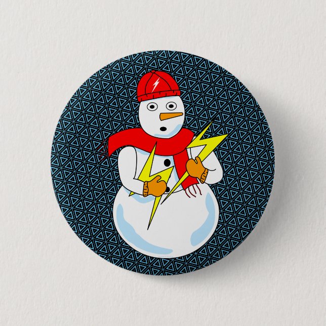 Elektrisk Snöman Knapp (Framsida)