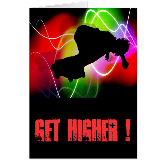 Elektrisk SpectrumSkateboarder Hälsningskort (Framsidan)