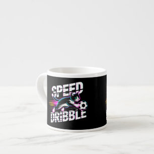Elektrisk Speed Dribble Katt - Fotbollsentusiaster Espressomugg