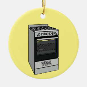 Elektrisk spis serieillustration julgransprydnad keramik