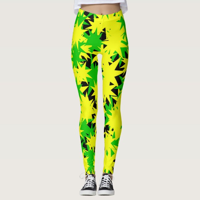 Elektrisk Stjärnexplosion Leggings (Framsida)