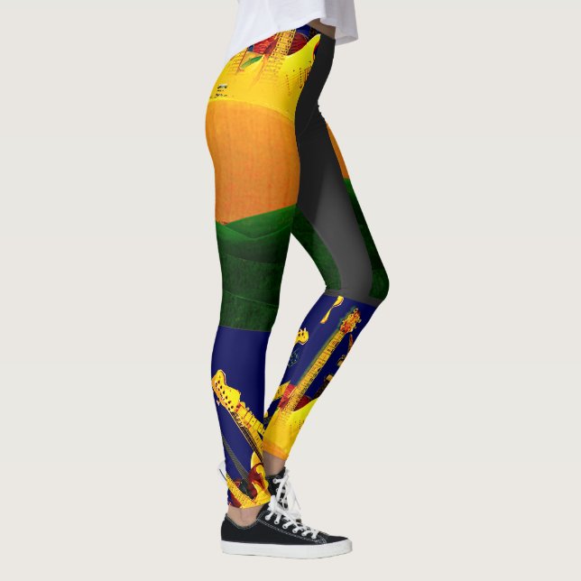ELEKTRISK SUNSET! LEGGINGS (Höger)