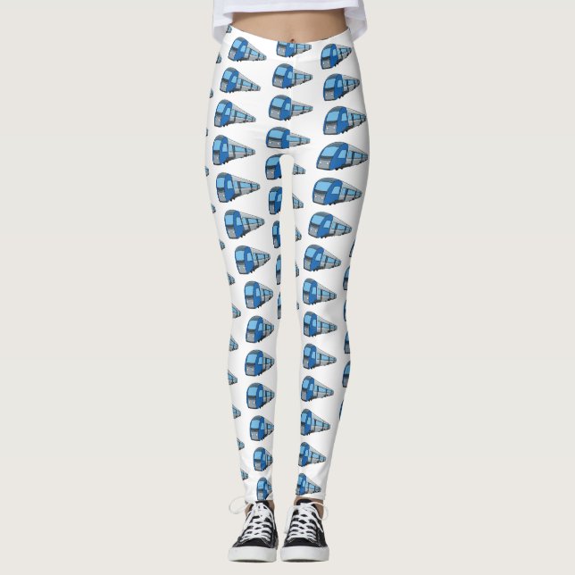 Elektrisk tågserieillustration leggings (Framsida)