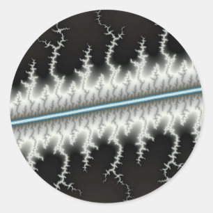 Elektrisk tråd - Fractal Runt Klistermärke