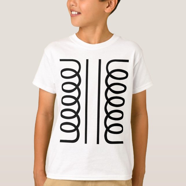 Elektrisk transformator - svart tee (Framsida)