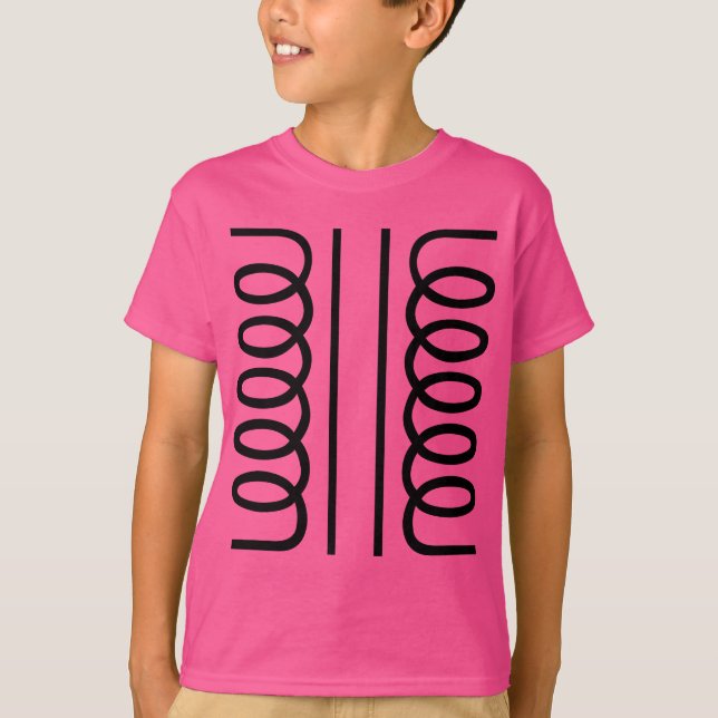 Elektrisk transformator - svart tee (Framsida)