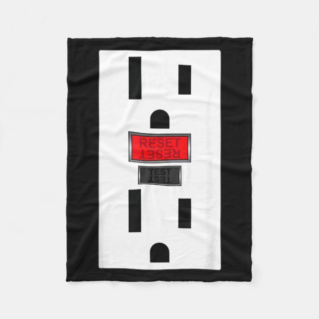 Elektrisk uttag sockel rolig Halloween Fleecefilt (Framsidan)
