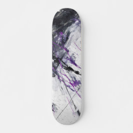 Elektrisk Violett Marmor Abstrakt Skateboard