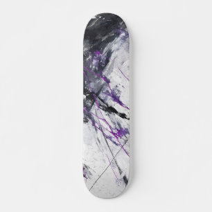 Elektrisk Violett Marmor Abstrakt Skateboard
