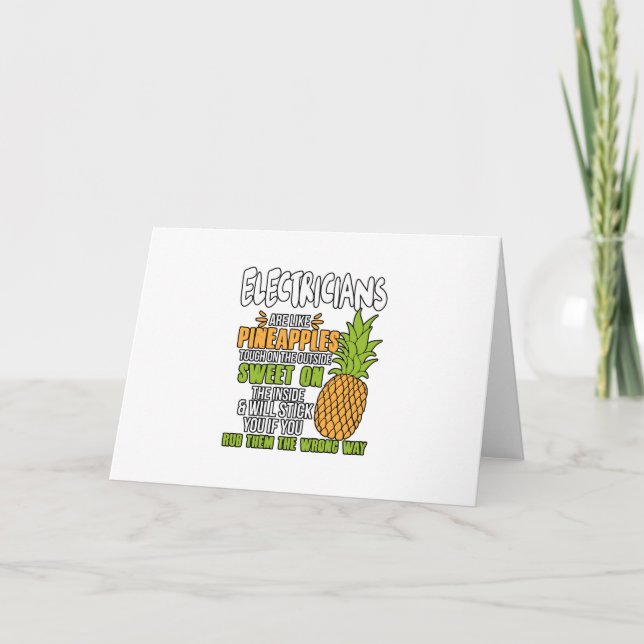 Elektriska är som ananas. kort (Framsida)