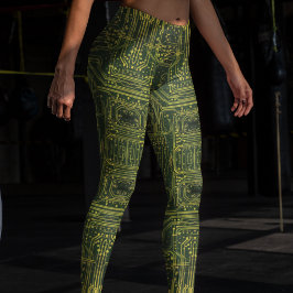 Elektriska baljväxlar av Neon Guld - Coola Leggings