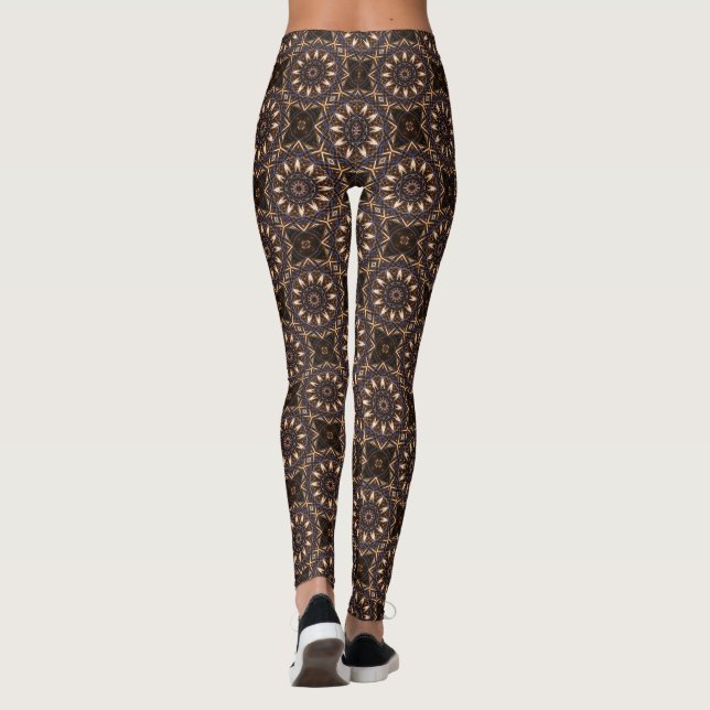 Elektriska Blå Stjärnor Leggings (Baksida)
