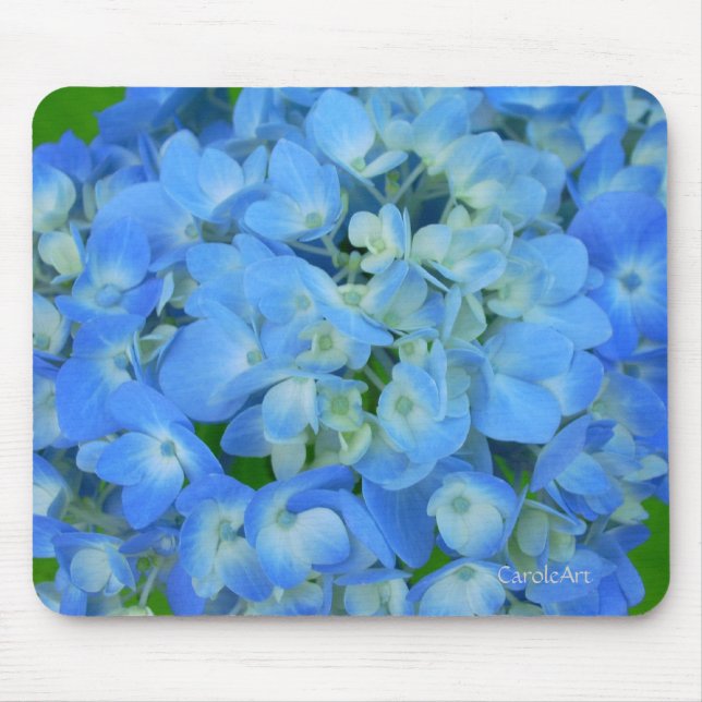 Elektriska blåttvanlig hortensia musmatta (Framsidan)