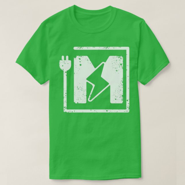 Elektriska brev M el- eller elmotorer T Shirt (Design framsida)