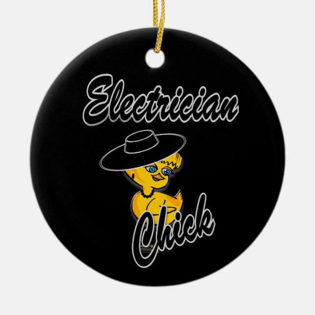 Elektriska Chickar nr 4 Julgransprydnad Keramik (Framsidan)