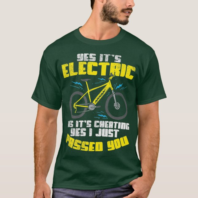 Elektriska cyklar för Vuxnor Ja, dess elektriska k T Shirt (Framsida)