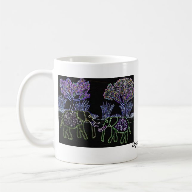 Elektriska elefanter kaffemugg (Vänster)