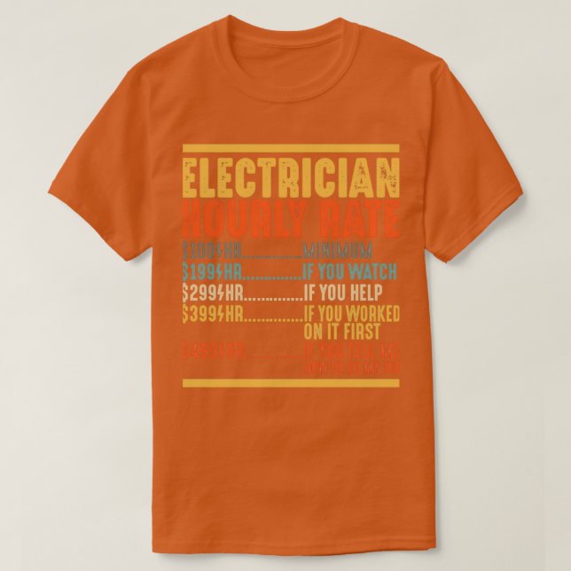 Elektriska elgåvor per timme t shirt (Design framsida)
