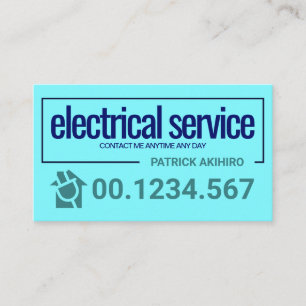Elektriska eltjänster i Ram med elformat Gräns i Visitkort