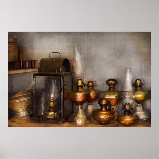 Elektriska - en samling oljelanternor poster (Framsidan)