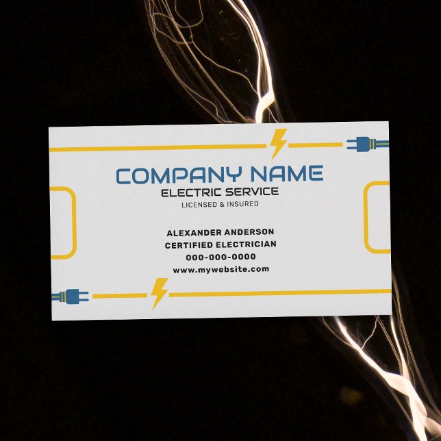 Elektriska entreprenörstjänster  visitkort (Electric Contractor Services Business Card)